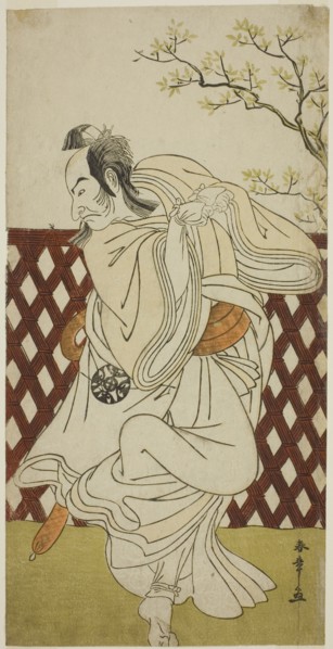 The Actor Nakamura Nakazo I as Sakon-gitsune in the Play Hana-zumo Genji Hiiki, Performed..., c1775. Creator: Shunsho.
