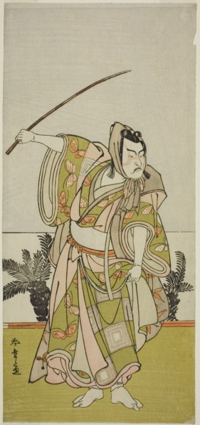 The Actor Ichikawa Danzo IV as Soga no Goro Tokimune in the Play Chigo Suzuri Aoyagi..., c. 1777. Creator: Shunsho.