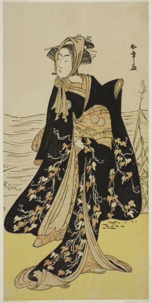 The Actor Segawa Kikunojo III as the Street-Walker Otsuyu in the Play Cho Chidori..., c. 1779. Creator: Shunsho.