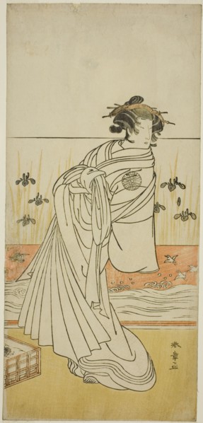 The Actor Nakamura Tomijuro I as the Courtesan Toyama in the Play Koi Nyobo Somewake..., c. 1777. Creator: Shunsho.