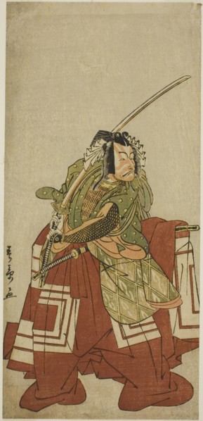 The Actor Ichikawa Danjuro V as Arakawa Taro in the Play Date Nishiki Tsui no Yumitori..., c. 1778. Creator: Shunsho.