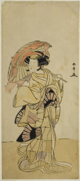 The Actor Nakamura Tomijuro I as a Female Fox from Mt. Ubagadake in the Play Chigo..., c. 1777. Creator: Shunsho.