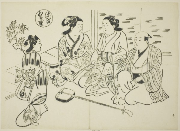 The Momiji-no-ga Chapter from "The Tale of Genji" (Genji Momiji-no-ga), from a series..., c. 1710. Creator: Okumura Masanobu.
