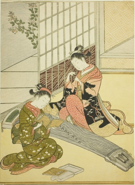 Descending Geese of the Koto Bridges (Kotoji no rakugan), from the series "Eight Views..., c. 1766. Creator: Suzuki Harunobu.
