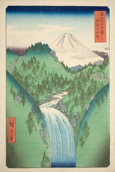 In the Mountains of Izu Province (Izu no sanchu), from the series "Thirty-six Views of Mount...,1858 Creator: Ando Hiroshige.