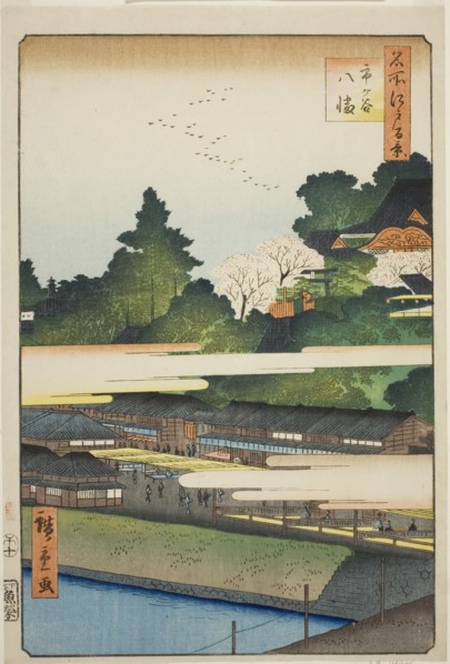 Ichigaya Hachiman Shrine (Ichigaya Hachiman), from the series “One Hundred Famous..., 1858. Creator: Ando Hiroshige.