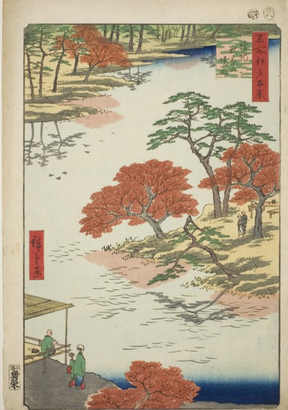 Precints of the Akiba Shrine, Ukeji (Ukeji Akiba no keidai), from the series "One Hundred..., 1857. Creator: Ando Hiroshige.