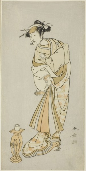 The Actor Ichikawa Danjuro V as the Spirit of Monk Seigen in the Shosagoto Dance Sequen..., c. 1772. Creator: Shunsho.