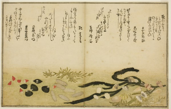 Minashi-gai, shio-gai, katatsu-gai, miso-gai, chijimi-gai, and chigusa-gai, from the illus..., 1789. Creator: Kitagawa Utamaro.