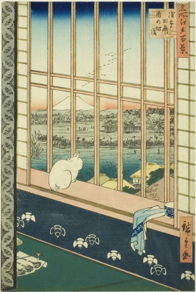 Asakusa Rice Fields and Torinomachi Festival (Asakusa tanbo Torinomachi mode)..., 1857. Creator: Ando Hiroshige.