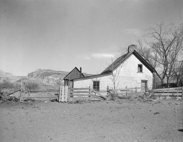 Mormon village home, Escalante, Utah, 1936. Creator: Dorothea Lange.