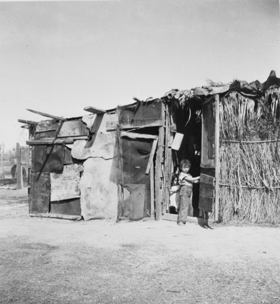 Date picker's home, Coachella Valley, California, 1935. Creator: Dorothea Lange.