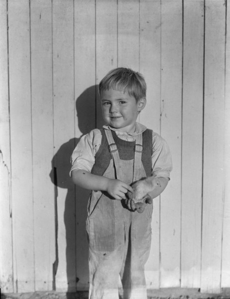 Youngest child of four of rural rehabilitation client, Near San Fernando, California, 1935. Creator: Dorothea Lange.