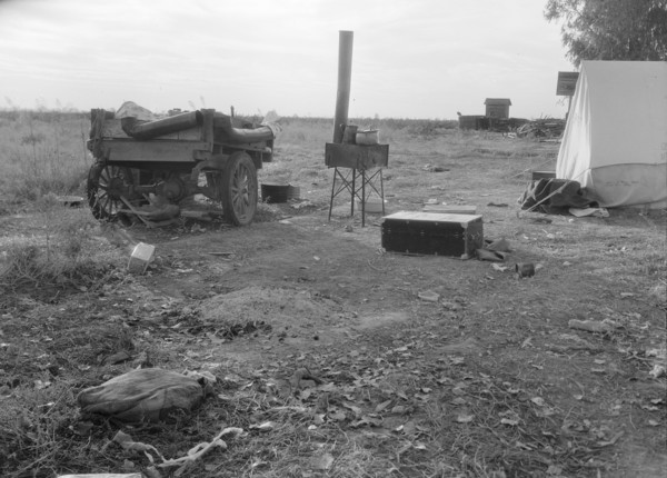 Squatter camp near Shafter, California, 1936. Creator: Dorothea Lange.