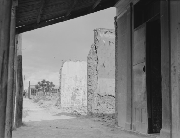 Scene in Tombstone, Arizona, once a thriving mining town, 1937. Creator: Dorothea Lange.