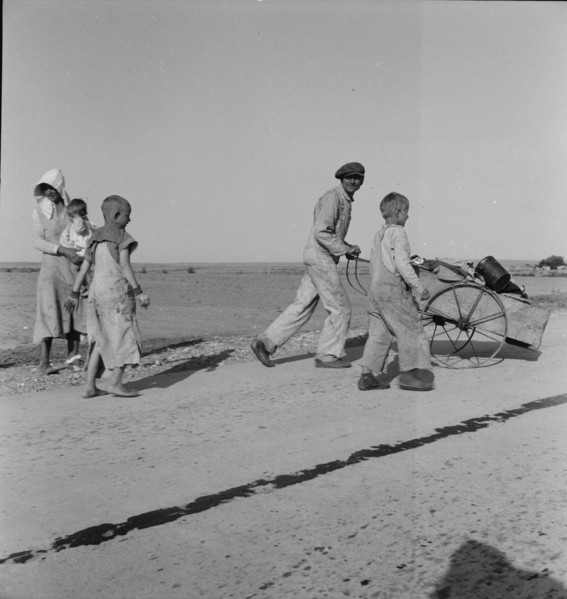 Flood refugee family near Memphis, Texas, 1937. Creator: Dorothea Lange.