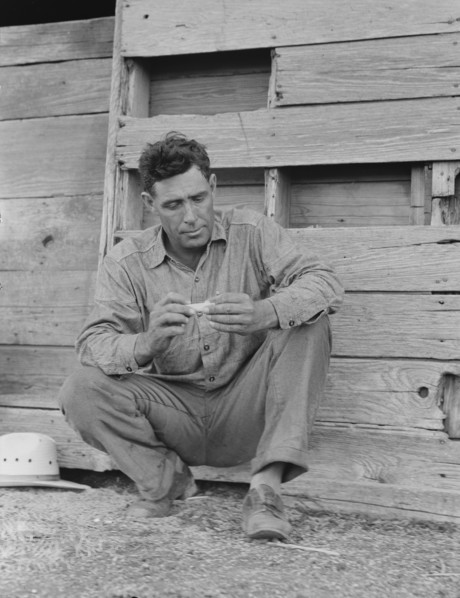 Native Texan farmer on relief, Goodliet, Hardeman County, Texas, 1938. Creator: Dorothea Lange.