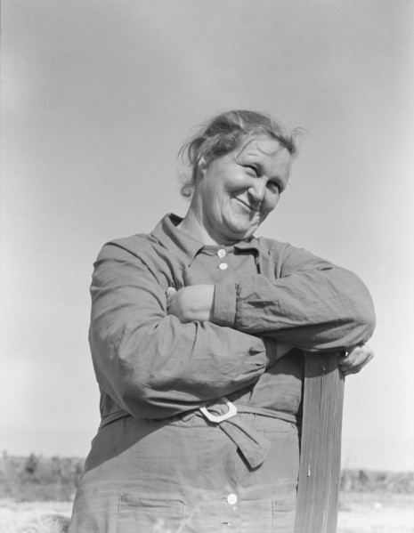 Arkansas mother, now a rural rehabilitation client, Tulare County, California, 1938. Creator: Dorothea Lange.