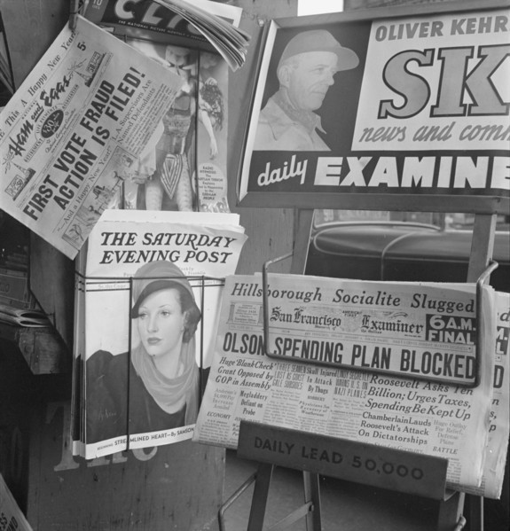 California gets a Democratic administration. ..., "New Deal"..., San Francisco, CA, 1938. Creator: Dorothea Lange.