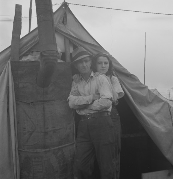 From Wyoming and Missouri eight years...working in lemons..., near Strathmore, CA, 1939. Creator: Dorothea Lange.
