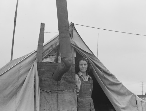From Wyoming and Missouri eight years...working in lemons..., near Strathmore, CA, 1939. Creator: Dorothea Lange.