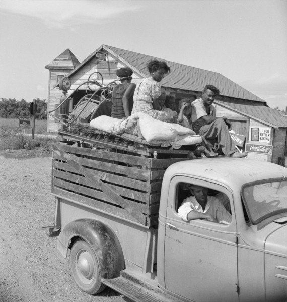 Mississippi Delta, on Mississippi Highway No. 1 between Greenville and Clarksdale , 1938. Creator: Dorothea Lange.