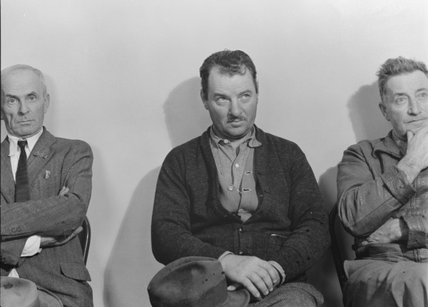 Farm Security clients during applications for aid..., Stockton, California, 1938. Creator: Dorothea Lange.