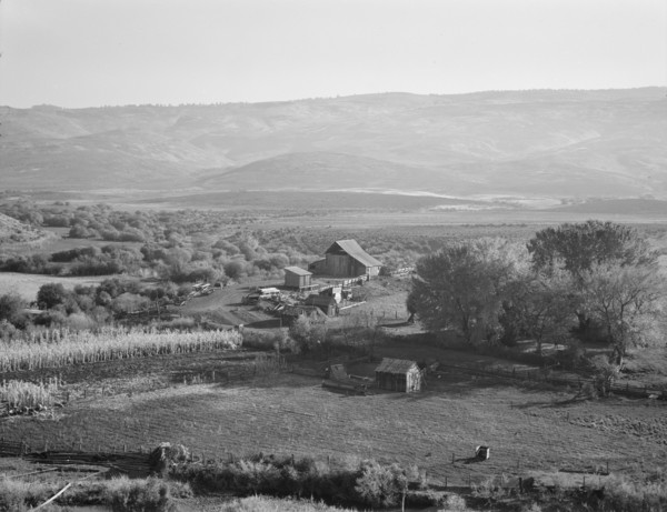 Squaw Valley farm, 640 acres, with sixty in tillable land..., Gem County, Idaho, 1939. Creator: Dorothea Lange.