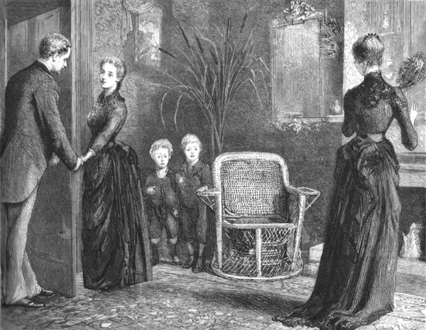 ''That Unfortunate Marriage, by Francis Eleanor Trollope; Then with Mrs. Dormer-Smith's eyes fixedly Creator: Sydney Prior Hall.