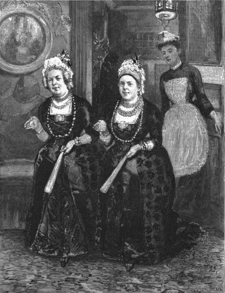 ''That Unfortunate Marriage, by Francis Eleanor Trollope, They were both snub nosed little women', 1 Creator: Sydney Prior Hall.