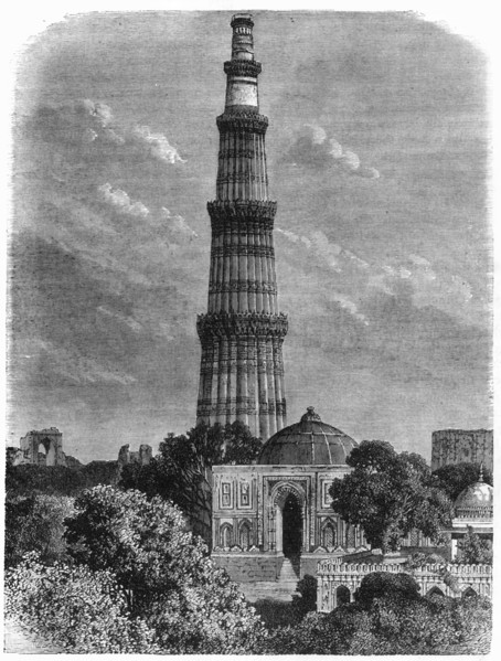 'View of the Tower of Koutub, in the Plain of Delhi', c1891. Creator: James Grant.