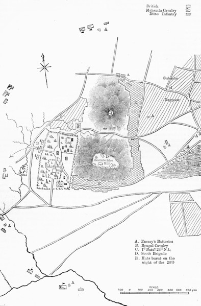 'Plan of the Defence of Seetabuldee Hill', c1891. Creator: James Grant.