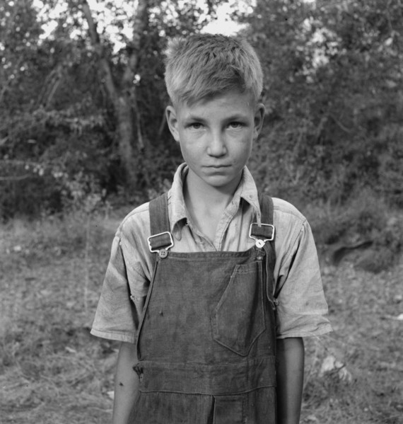 Migratory boy in squatter camp, Washington, Yakima Valley, 1939. Creator: Dorothea Lange.