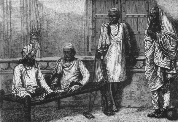 'Religious Mendicants at Benares', c1891. Creator: James Grant.