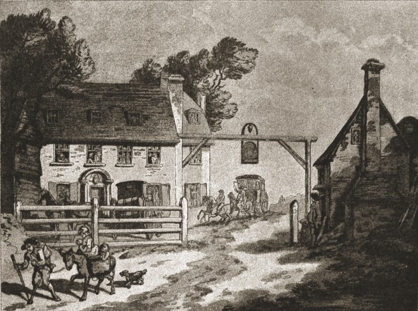 ''A Trip to Brighton a Hundred Years Ago; "The Cock" at Sutton, c1788', 1888. Creator: Unknown.