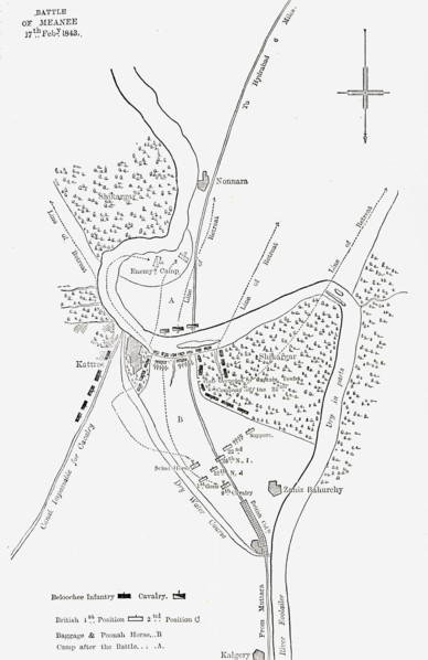 'Plan of the Battle of Meanee', c1891. Creator: James Grant.