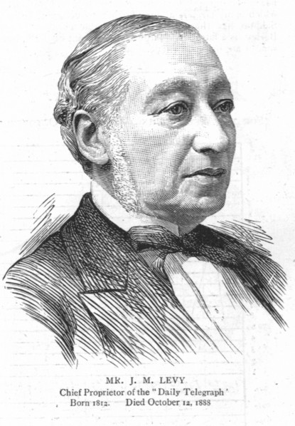 ''Mr. J.M. Levy. Chief Proprietor of the Daily Telegraph; 1812-1888', 1888. Creator: Unknown.