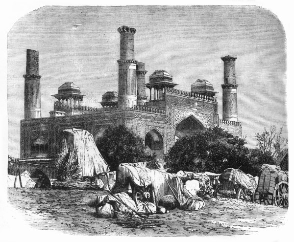 'An Encampment at Secundra', c1891. Creator: James Grant.