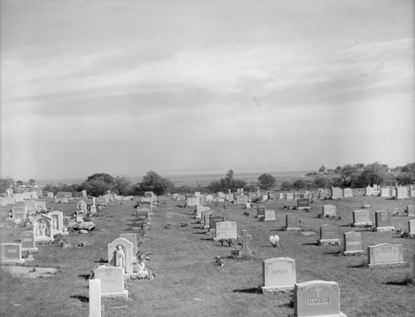A graveyard at Gloucester which holds the remains of many of the..., Gloucester, Massachusetts, 1943 Creator: Gordon Parks.