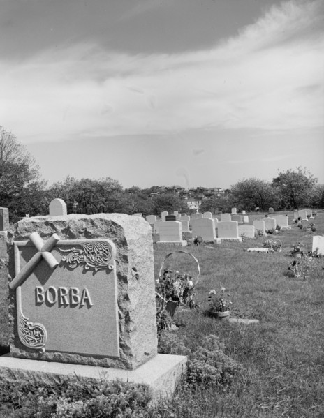 A graveyard at Gloucester which holds the remains of many of the..., Gloucester, Massachusetts, 1943 Creator: Gordon Parks.