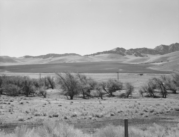U.S. 99, on ridge over Tehachapi Mountains, 1939. Creator: Dorothea Lange.