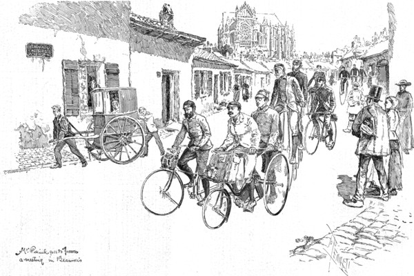 ''A Tour of the Pickwick Cycling Club in France', 1888. Creator: C Angerer & Goschl.