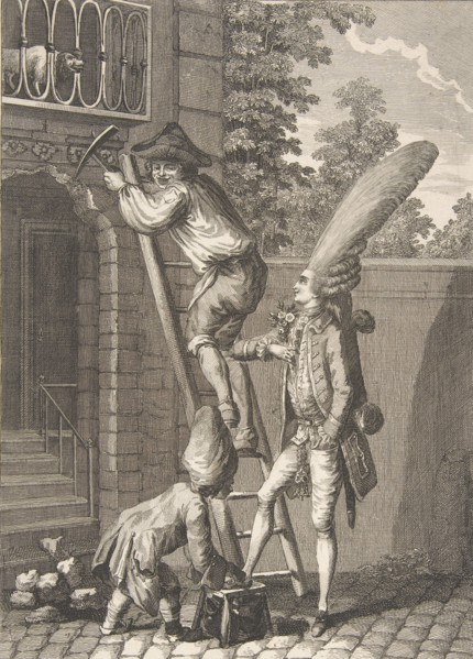 The Entry of the Baron of Caprice to the Home of Miss Favors (Entré du..., second half 18th century. Creator: Anon.