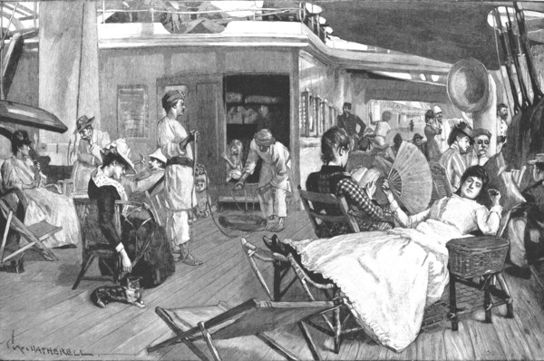 ''The Quarter Deck of a 'P and O' Steamer', 1888. Creator: Unknown.