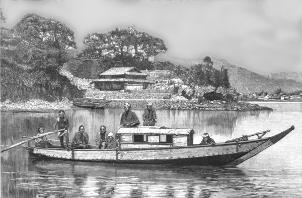 ''A House-Boat in Japan', 1888. Creator: Unknown.
