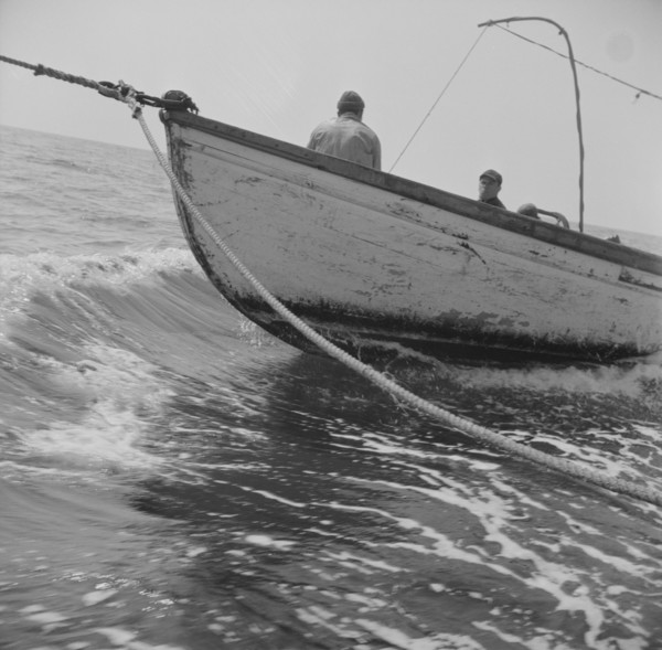 On board the fishing boat Alden, out of Gloucester, Massachusetts, 1943. Creator: Gordon Parks.