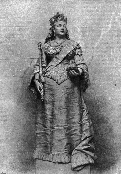 ''Prince Albert Victor in India--Statue of the Queen at Oudipur, recently unveiled by...', 1890. Creator: Unknown.