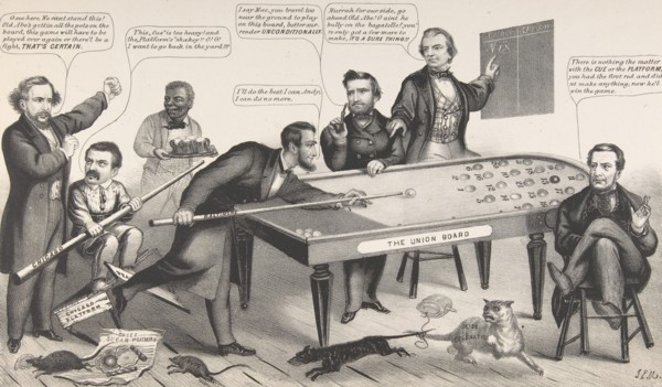 A Little Game of Bagatelle, 1864. Creator: John L Magee.