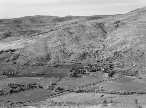The Carlock farmstead. Mr. Carlock is a member of Ola self-help sawmill co-op. Gem County, Idaho.