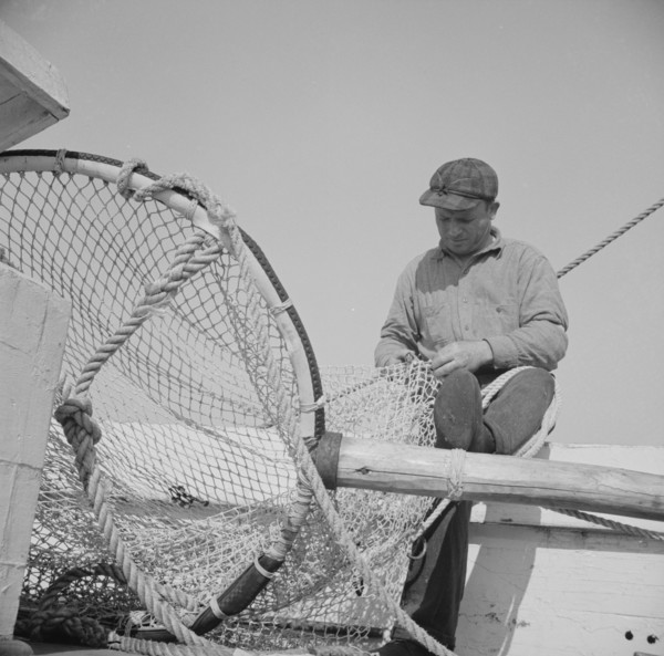 Frank Mineo, owner and skipper of the New England fishing boat Alden. Gloucester, Massachusetts.